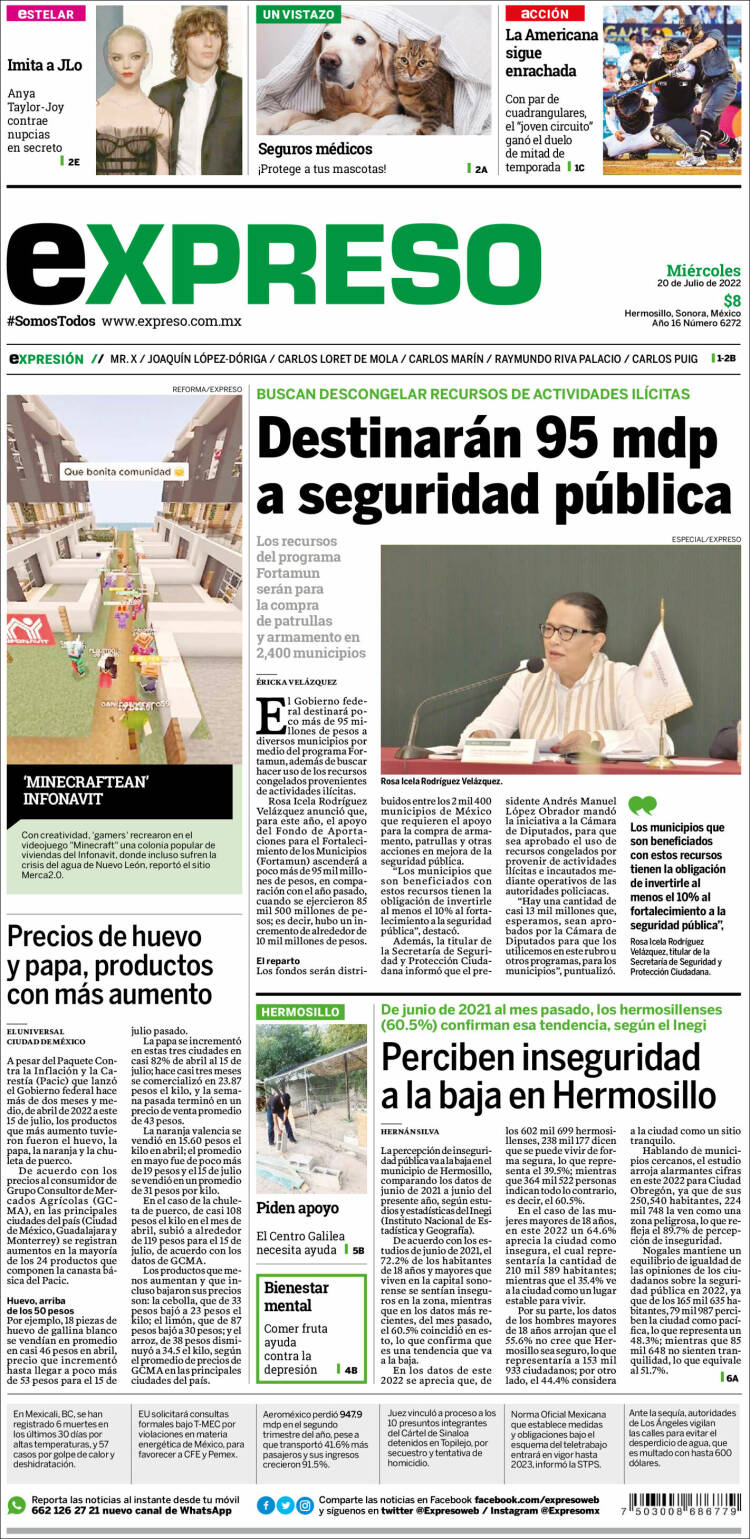 Portada de Expreso (México)