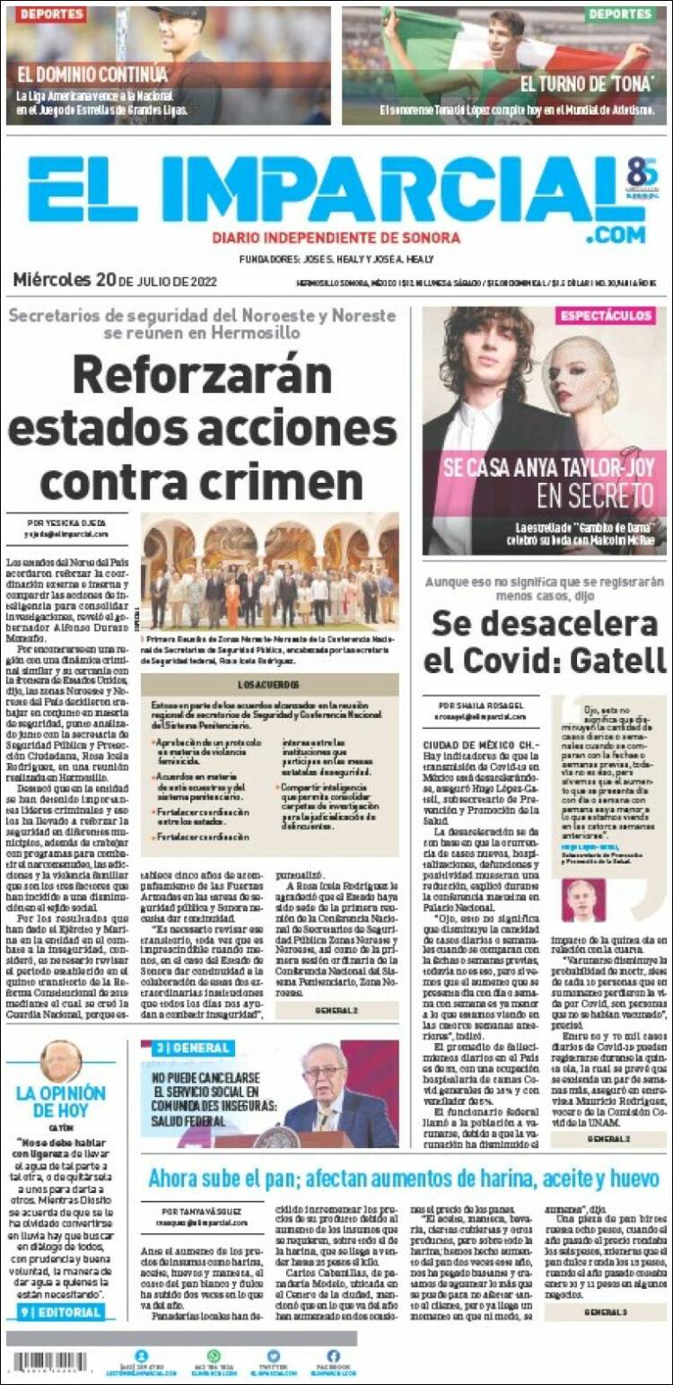 Portada de El Imparcial (México)