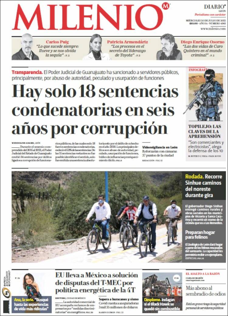 Portada de Milenio de León (México)