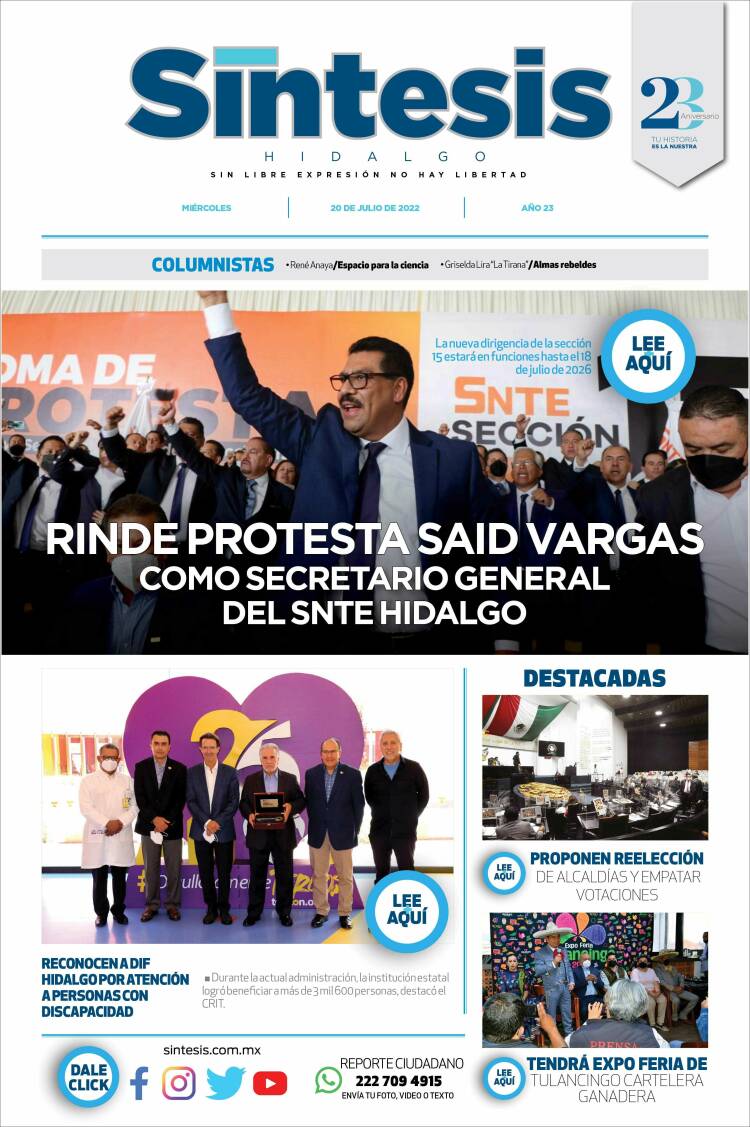 Portada de Sistesis - Hidalgo (México)