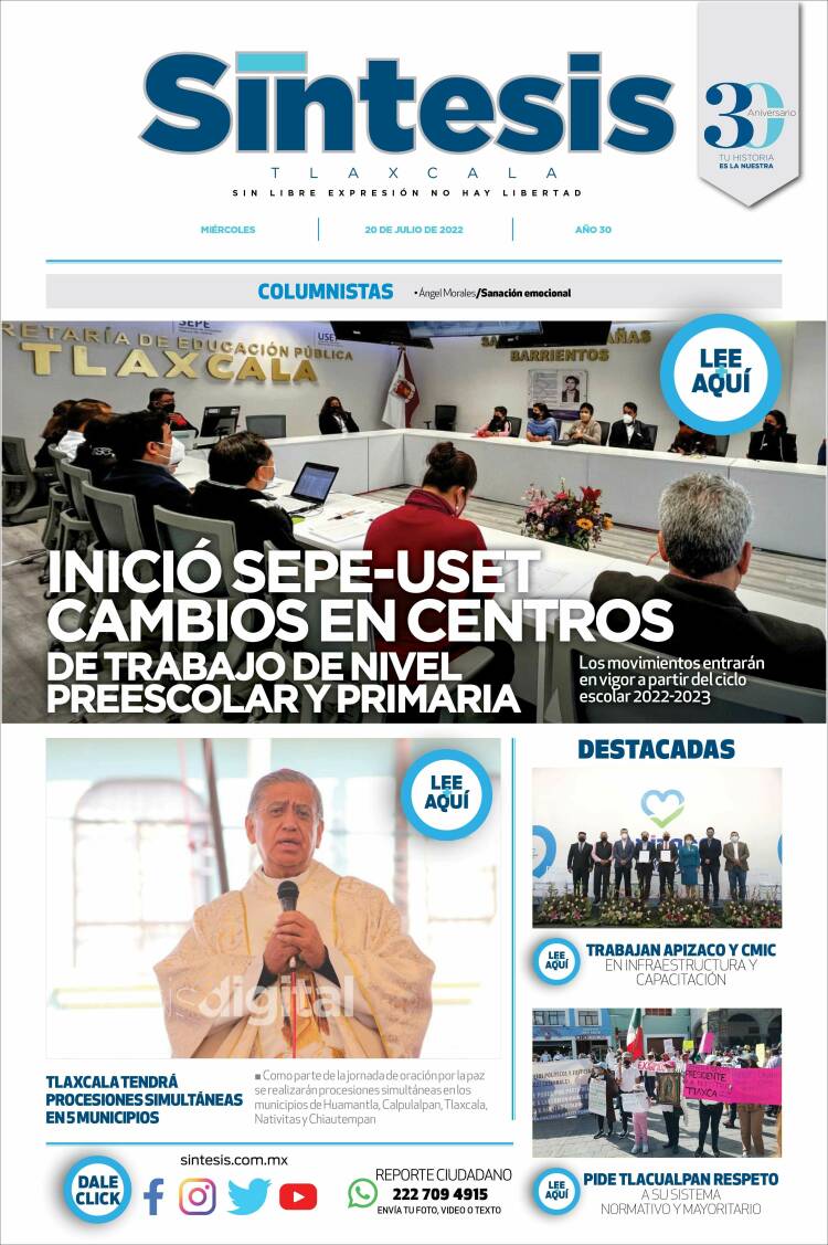 Portada de Síntesis de Tlaxcala (México)