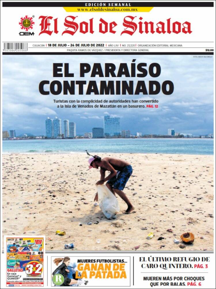 Portada de El Sol de Sinaloa (México)
