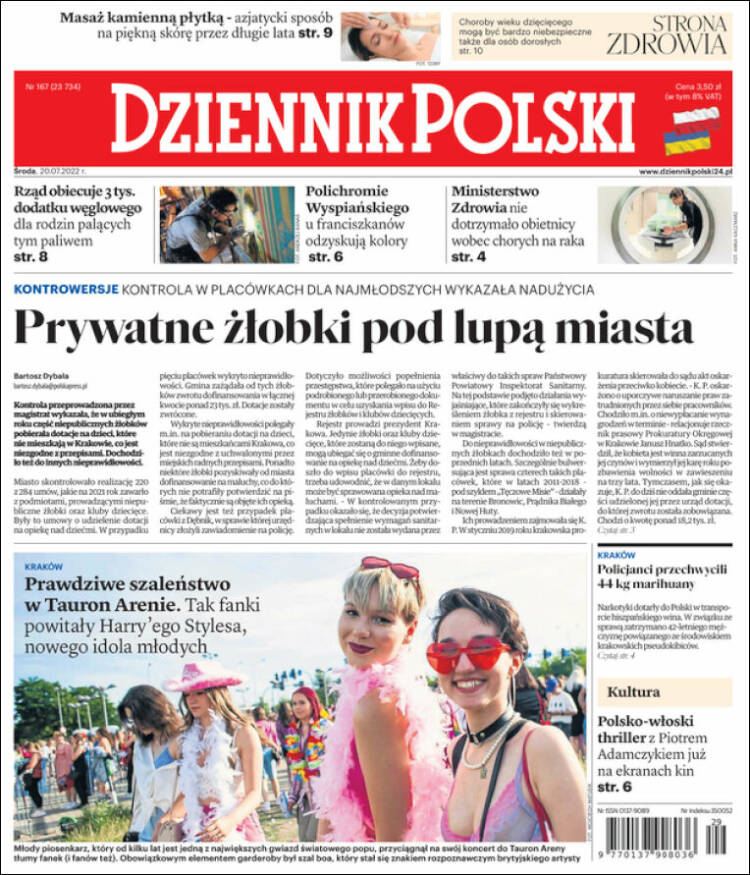 Portada de Dziennik (Polonia)