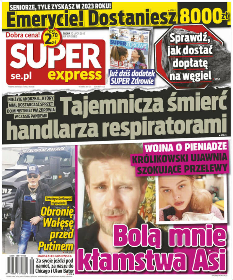 Portada de Super Express (Pologne)