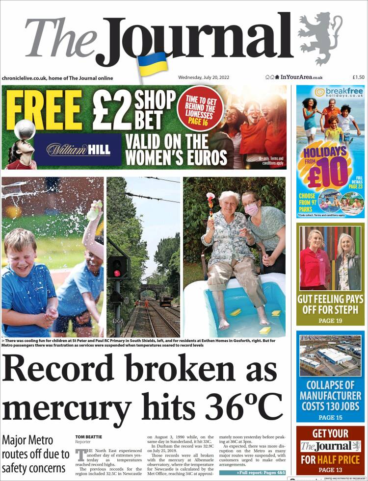 Portada de The Journal (Reino Unido)