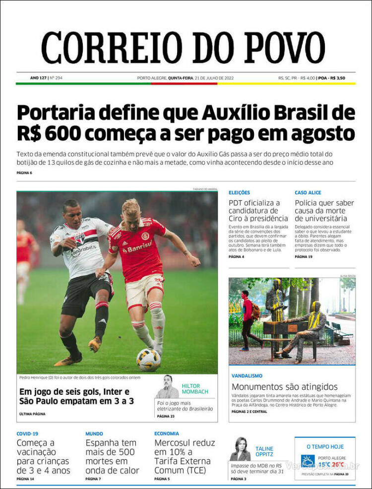 Portada de Correio Do Povo (Brasil)