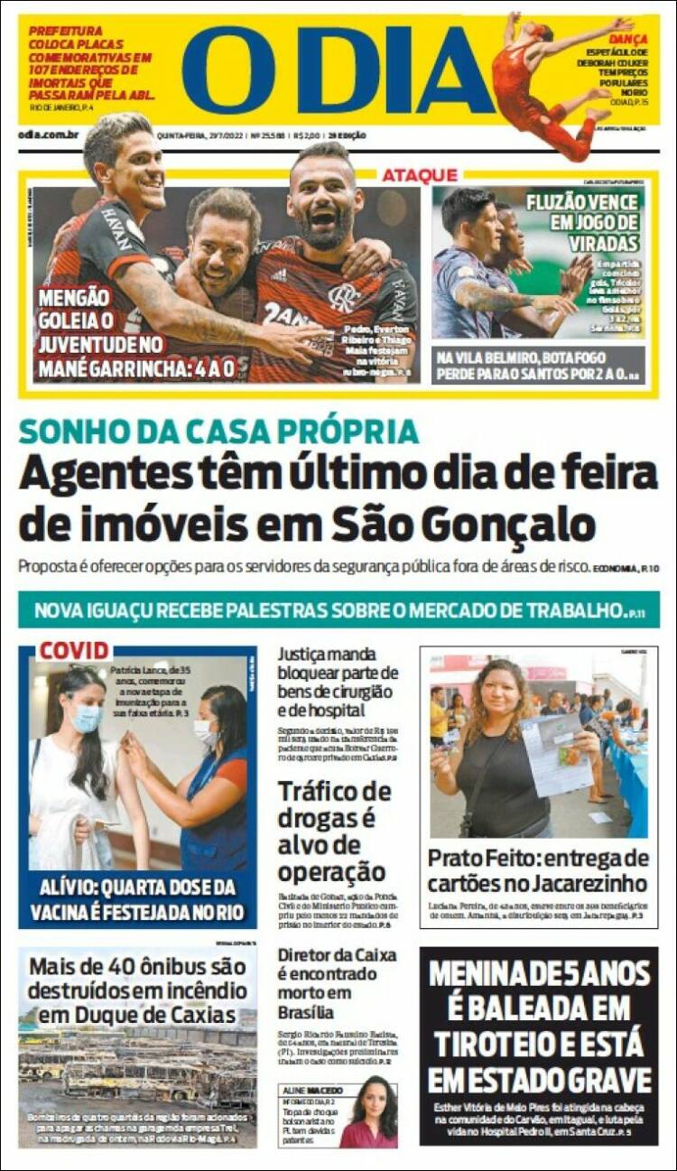 Portada de O Dia (Brasil)