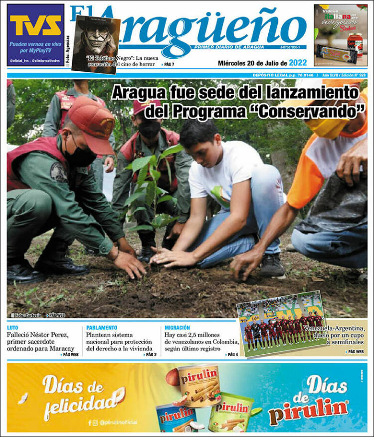 Portada de El Aragüeño (Venezuela)