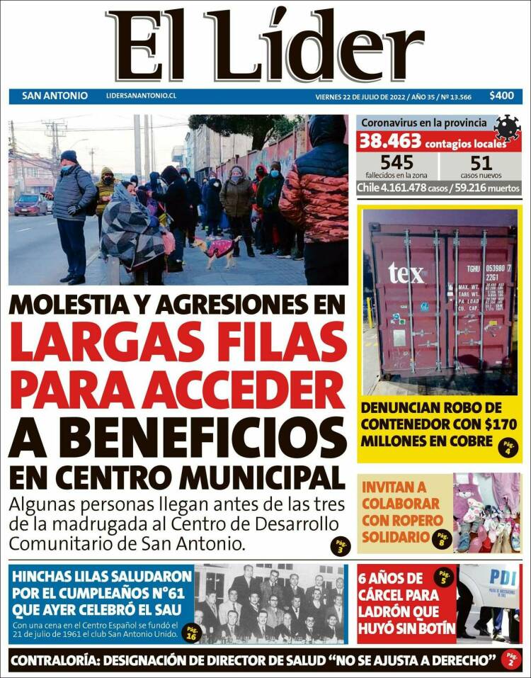 Portada de Lider de San Antonio (Chile)