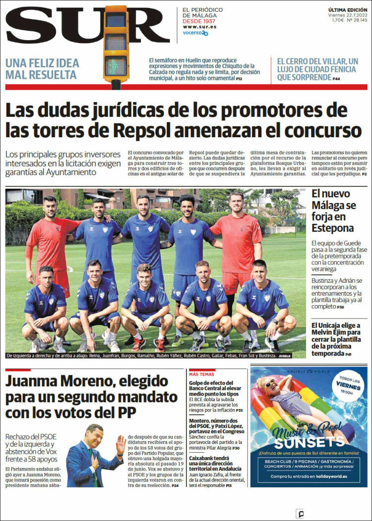 Portada de Diario el Sur (Espa&ntilde;a)