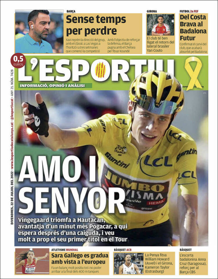 Portada de L'Esportiu (Espa&ntilde;a)