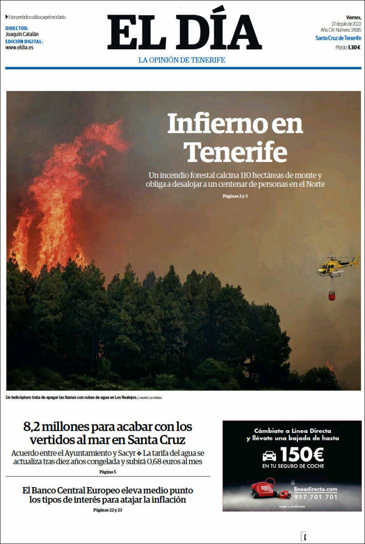 Portada de El Día (Espa&ntilde;a)