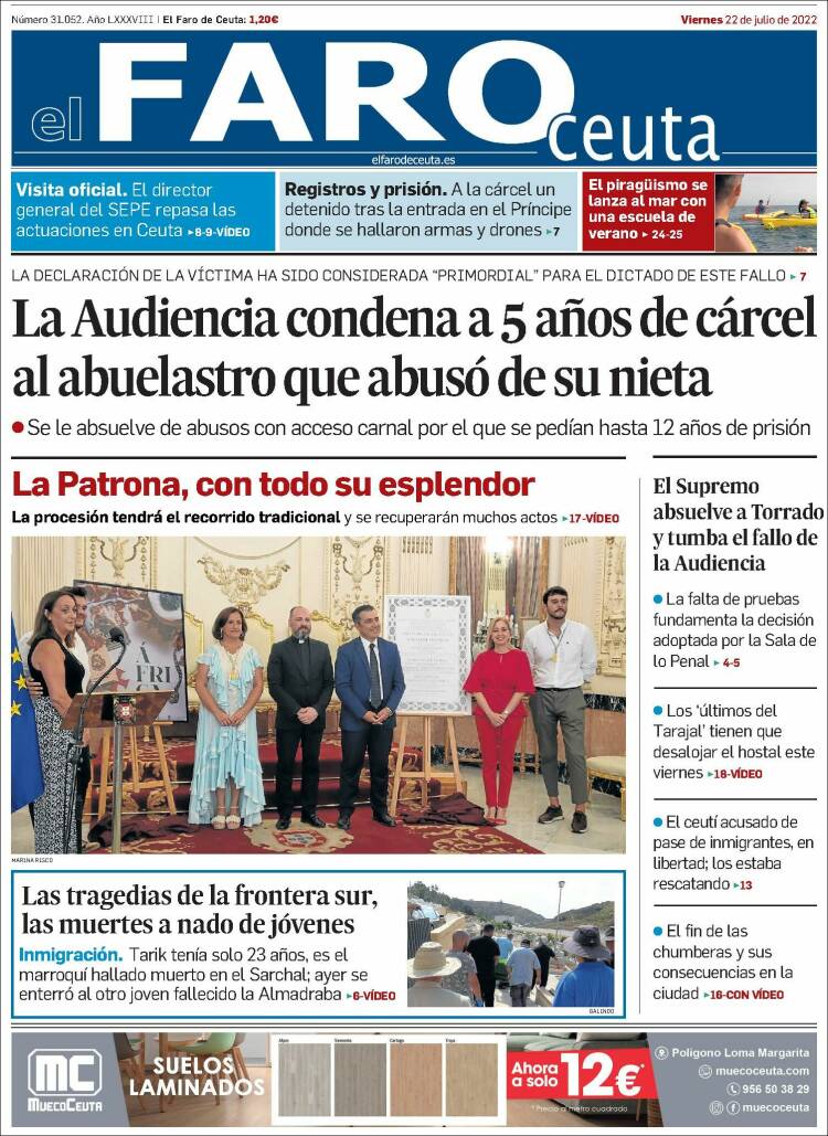 Portada de El Faro de Ceuta (Espa&ntilde;a)