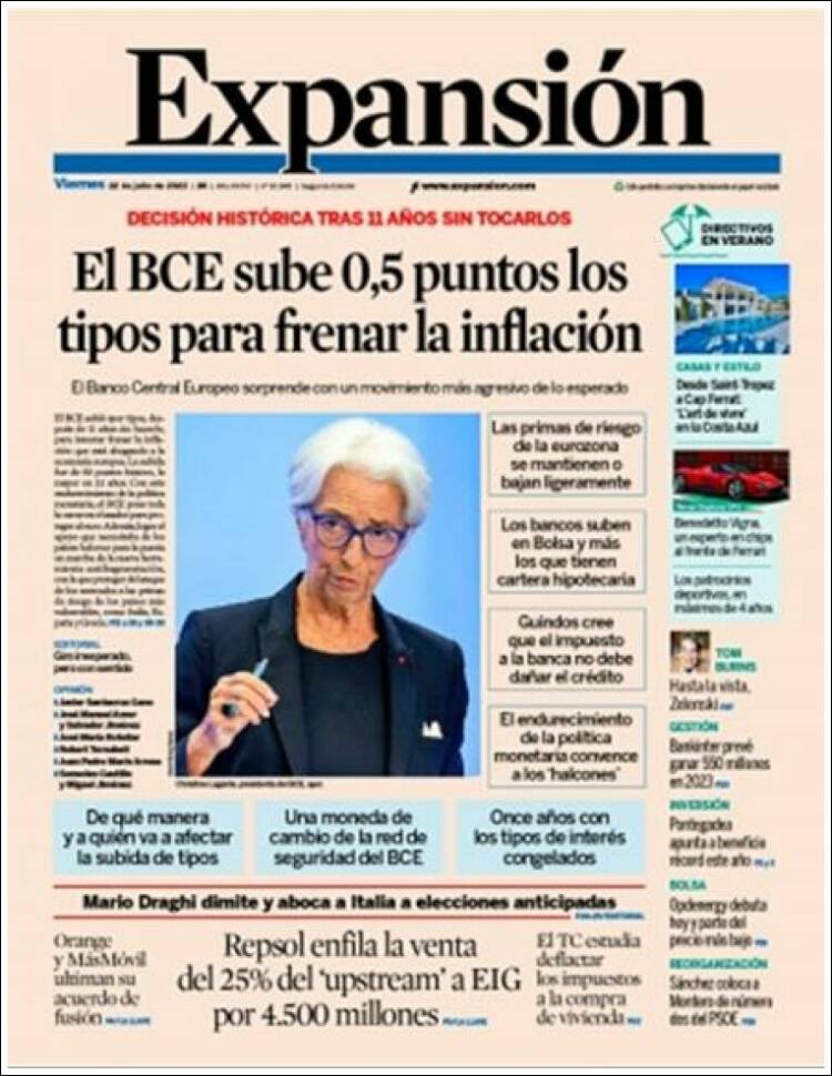 Portada de Expansión (Espa&ntilde;a)
