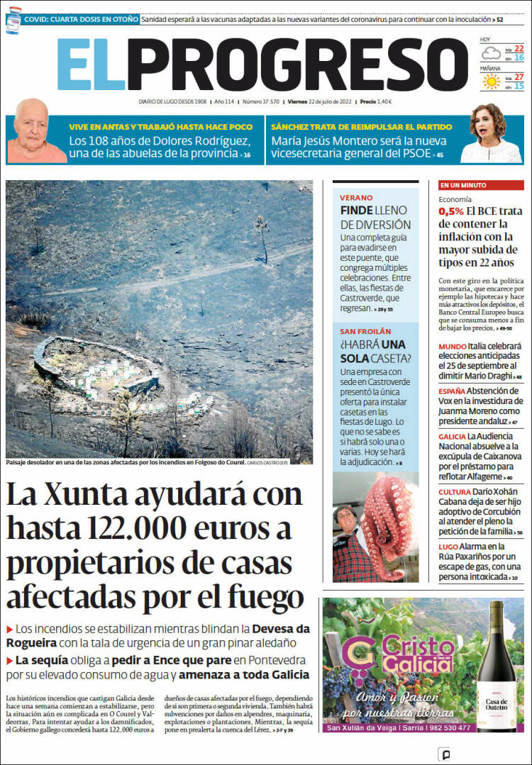 Portada de El Progreso (Espa&ntilde;a)