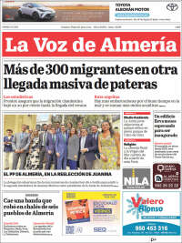 Portada de La Voz de Almería (Espa&ntilde;a)