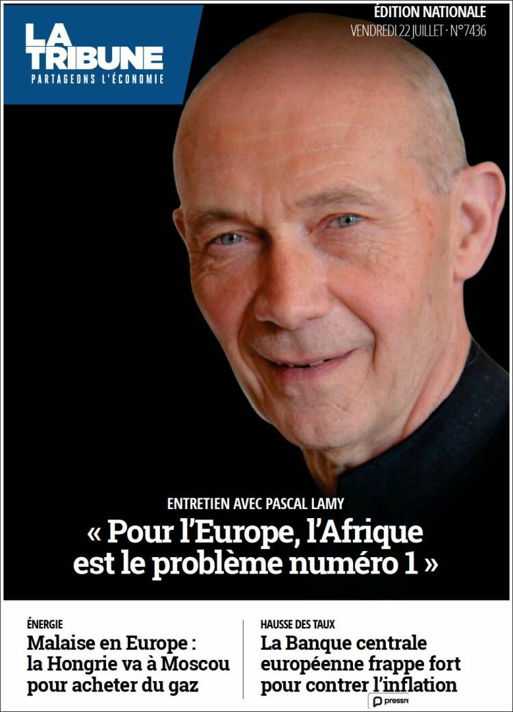 Portada de La Tribune (Francia)