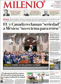 Portada de Milenio de Monterrey (Mexico)