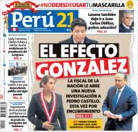 Portada de Perú 21 (Per&uacute;)