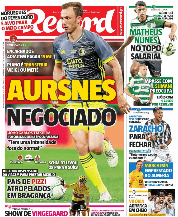 Portada de Record (Portugal)