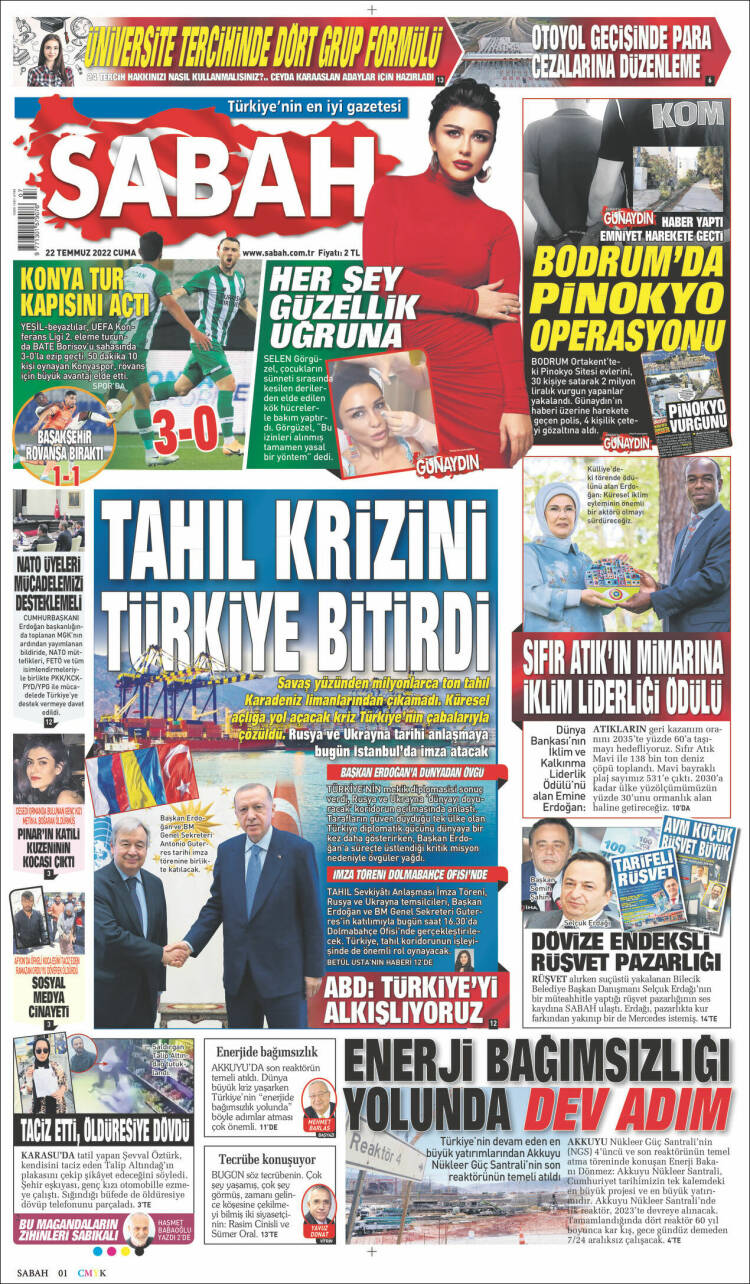 Portada de Sabah (Turqu&iacute;a)