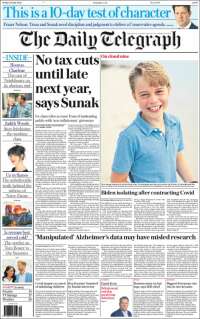 Portada de Daily Telegraph (Reino Unido)