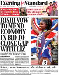 Portada de Evening Standard (Reino Unido)