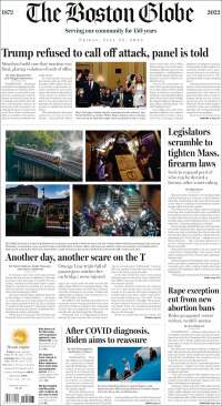 Portada de Boston Globe (USA)