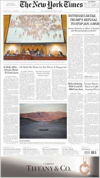 Portada de New York Times (USA)