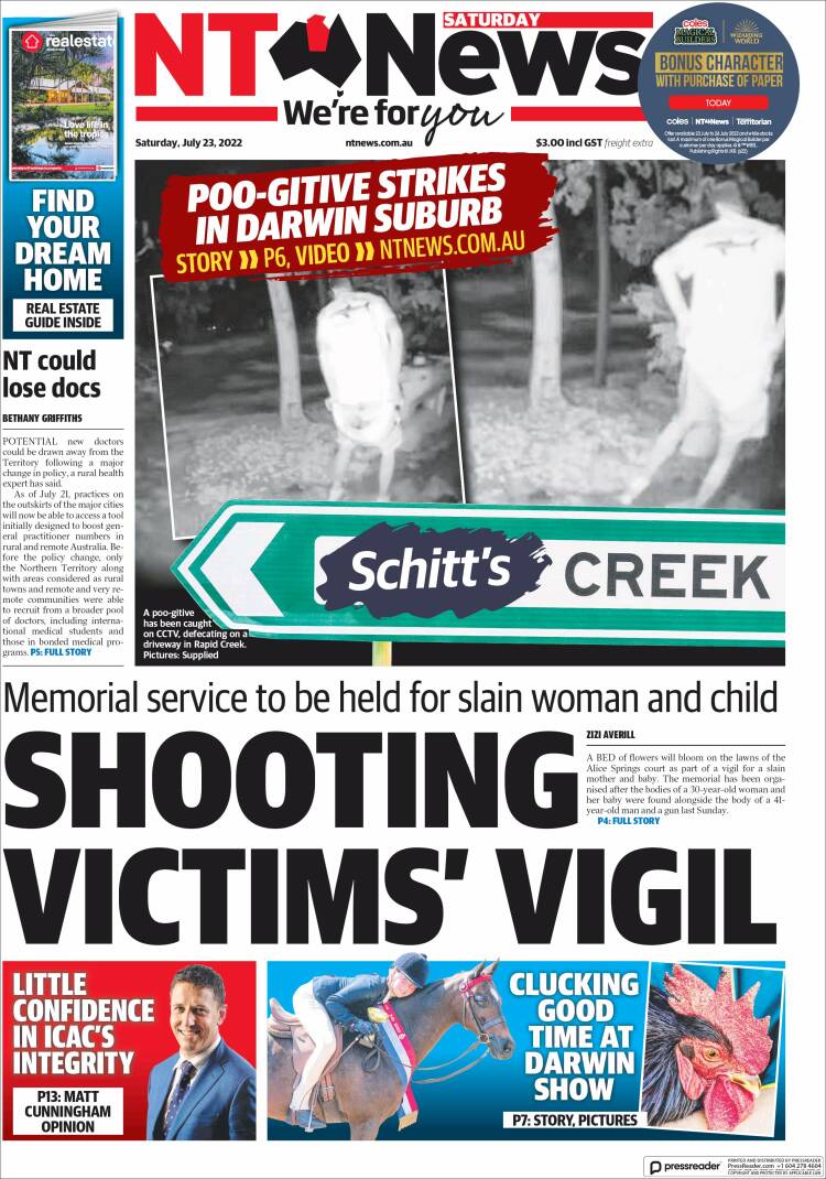 Portada de Northern Territory News (Australia)