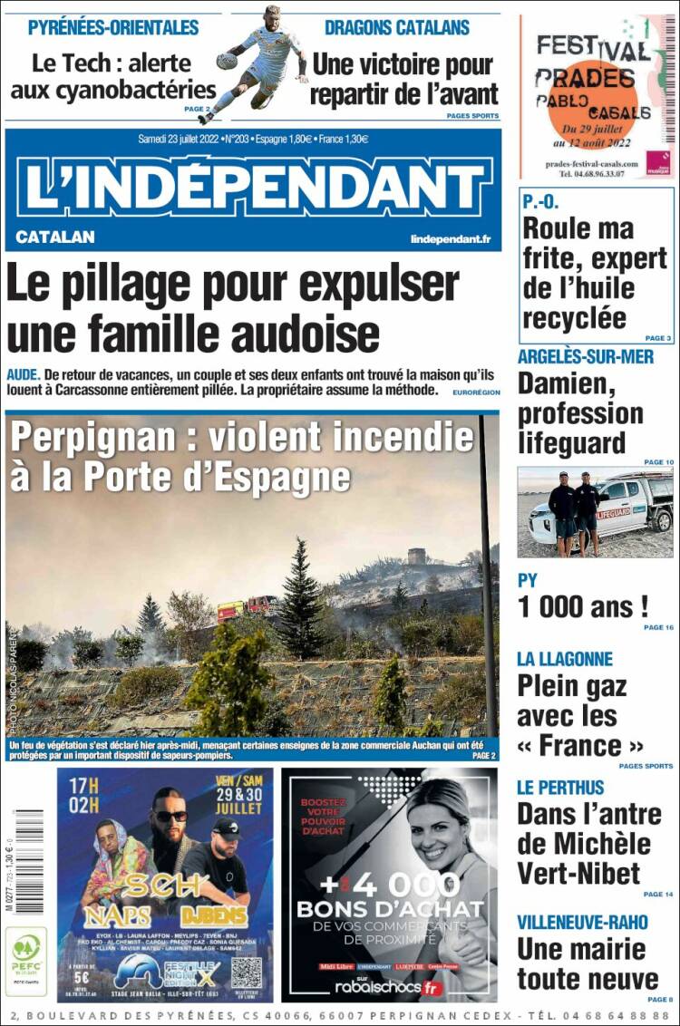 Portada de Le Indépendant (Francia)