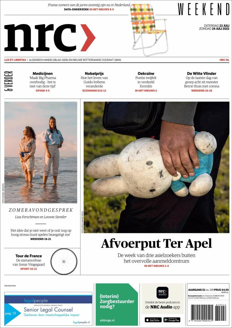 Portada de NRC Handelsblad (Pa&iacute;ses Bajos)