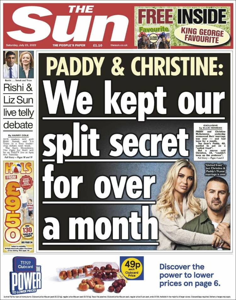 Portada de The Sun (Reino Unido)