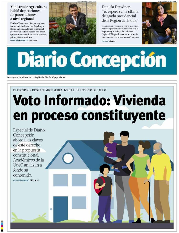 Portada de Diario de Concepción (Chile)