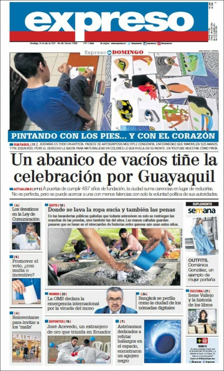 Portada de Expreso (Ecuador)