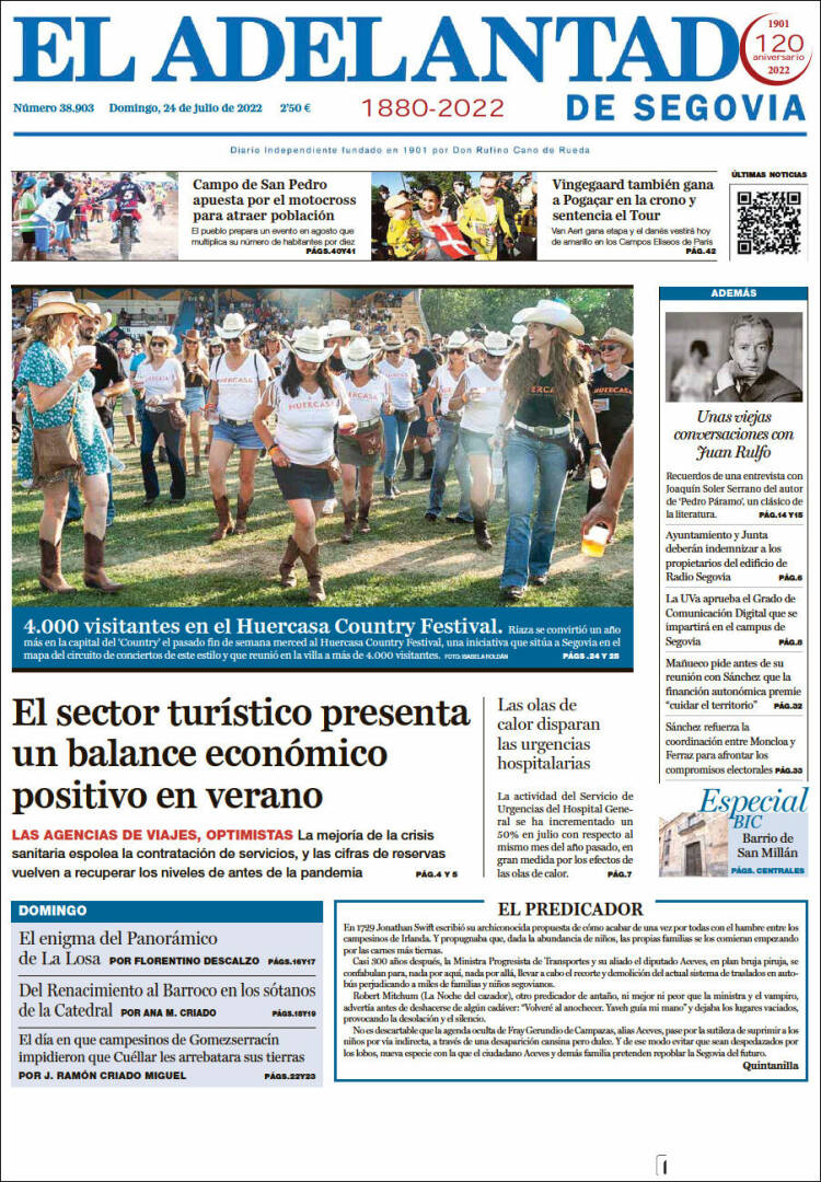 Portada de El Adelantado de Segovia (España)