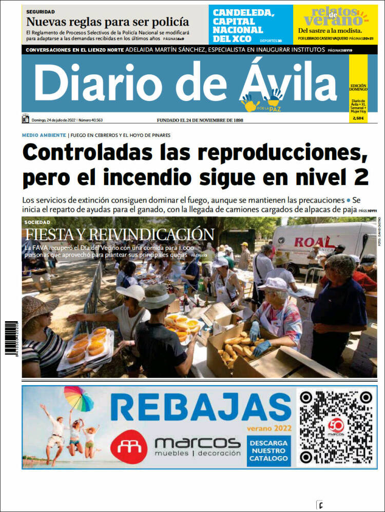 Portada de Diario de Ávila (España)
