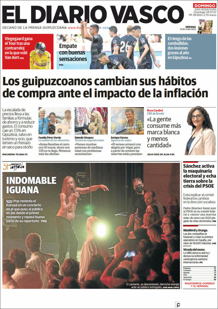 Portada de Diario Vasco (España)