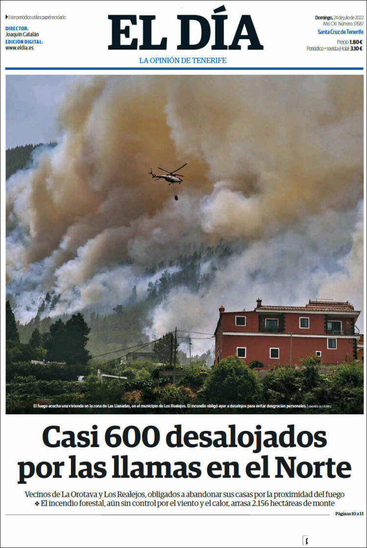 Portada de El Día (España)