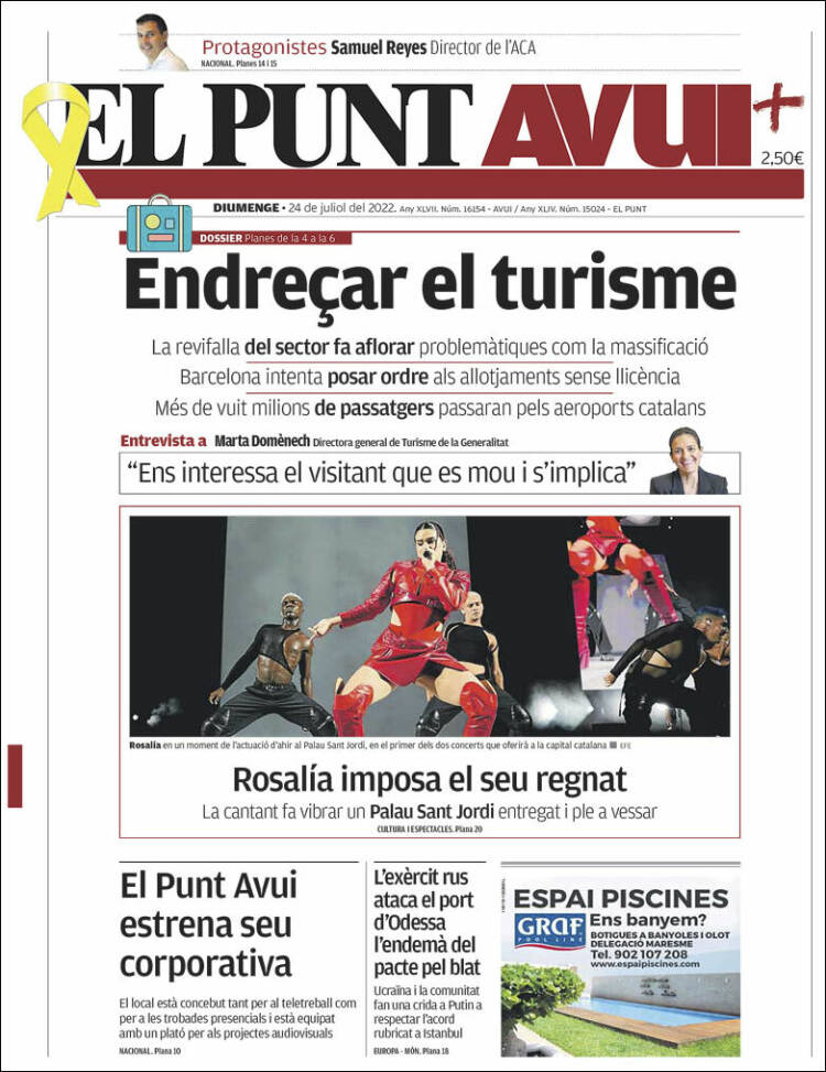 Portada de El Punt Avui (España)