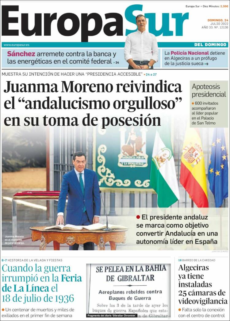Portada de Europa Sur (España)