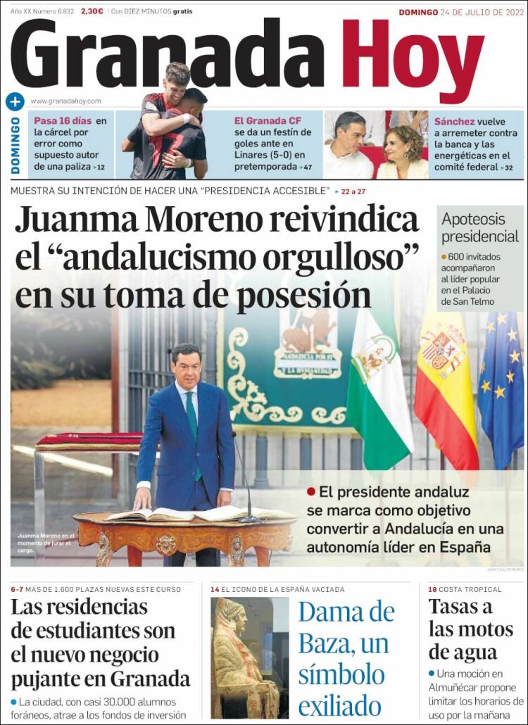 Portada de Granada Hoy (España)