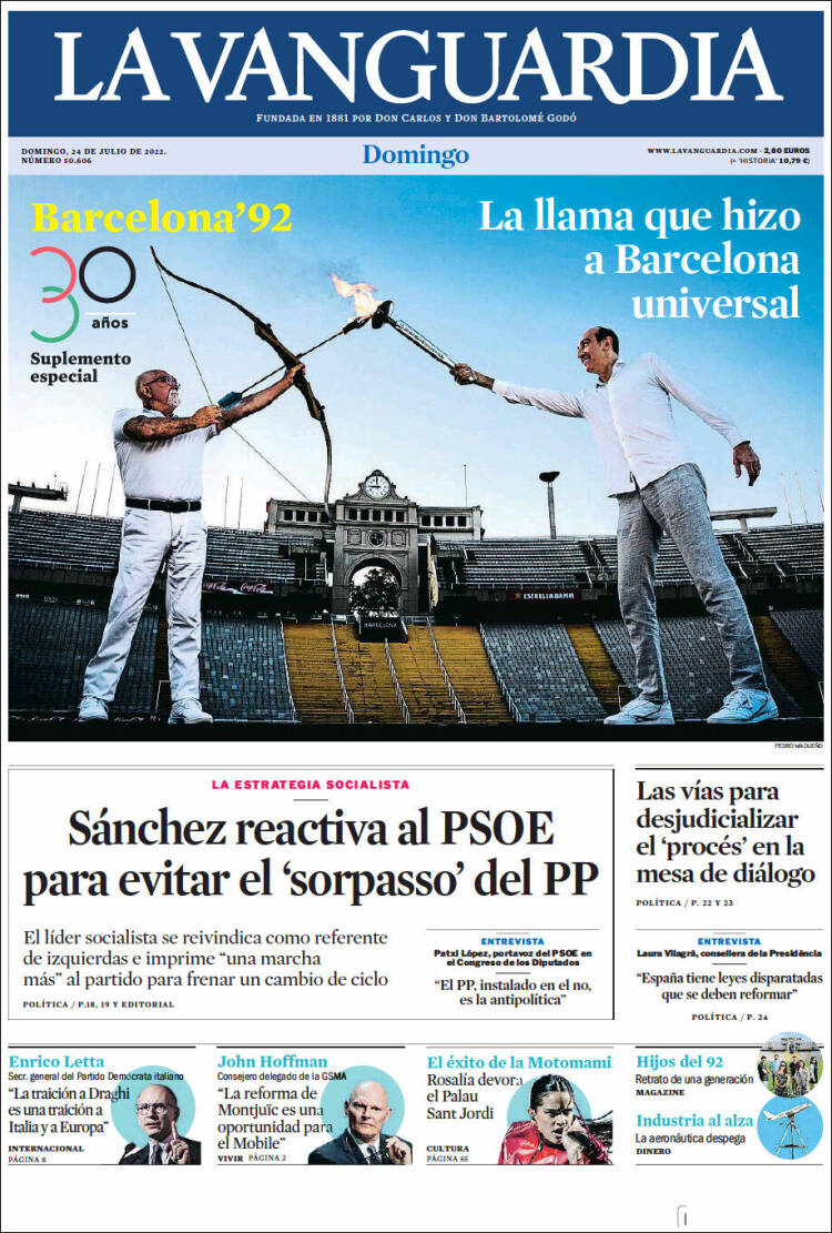 Portada de La Vanguardia (España)
