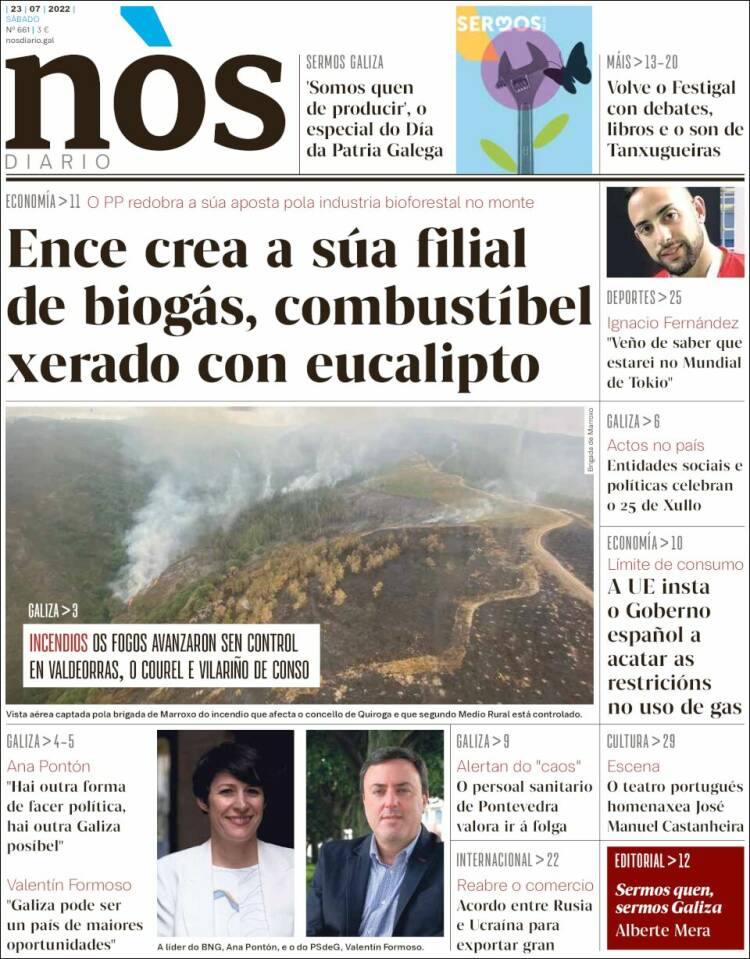 Portada de Nòs Diario (España)