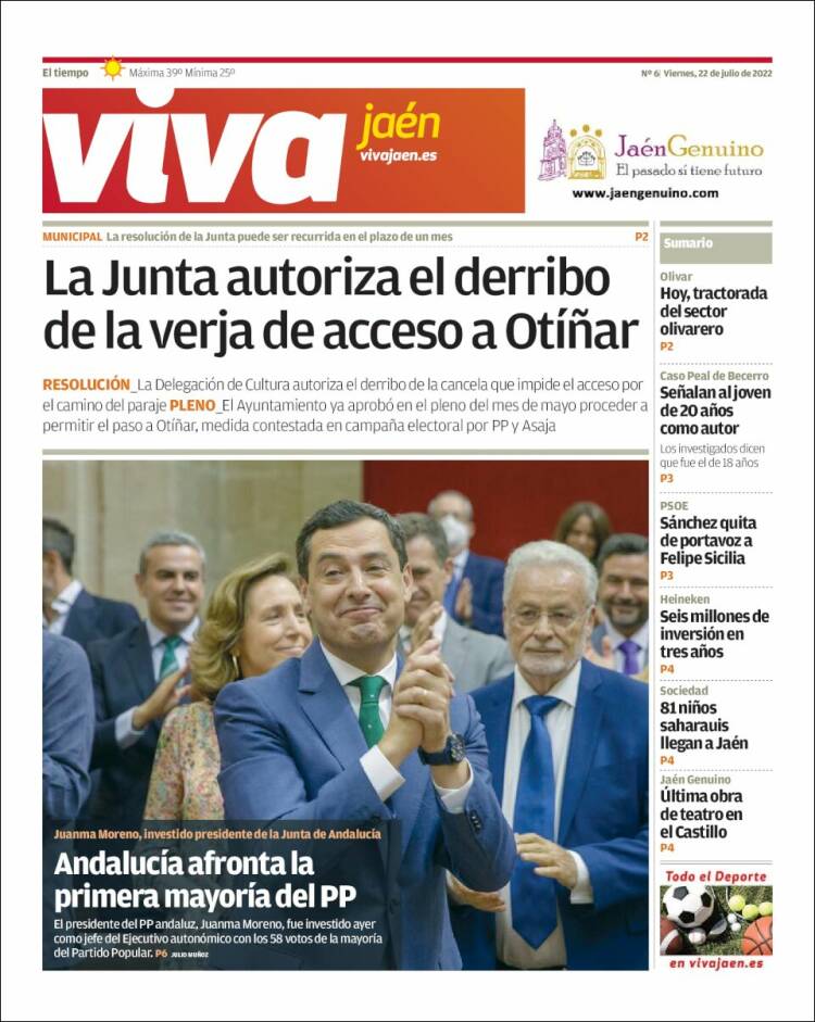 Portada de Viva Jaén (España)