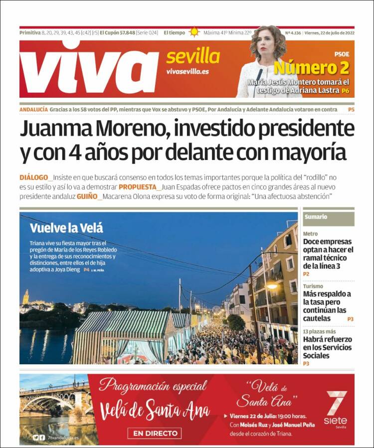 Portada de Viva Sevilla (España)