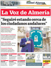 Portada de La Voz de Almería (España)