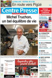 Portada de Centre Presse (Francia)