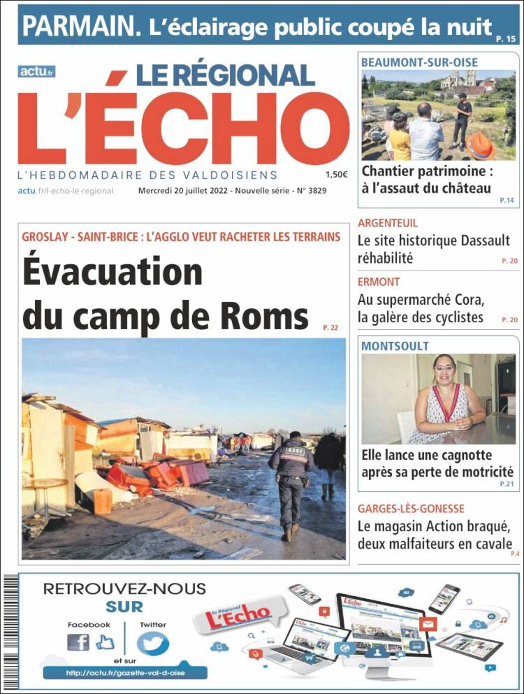 Portada de L'Echo de la Haute-Vienne (Francia)