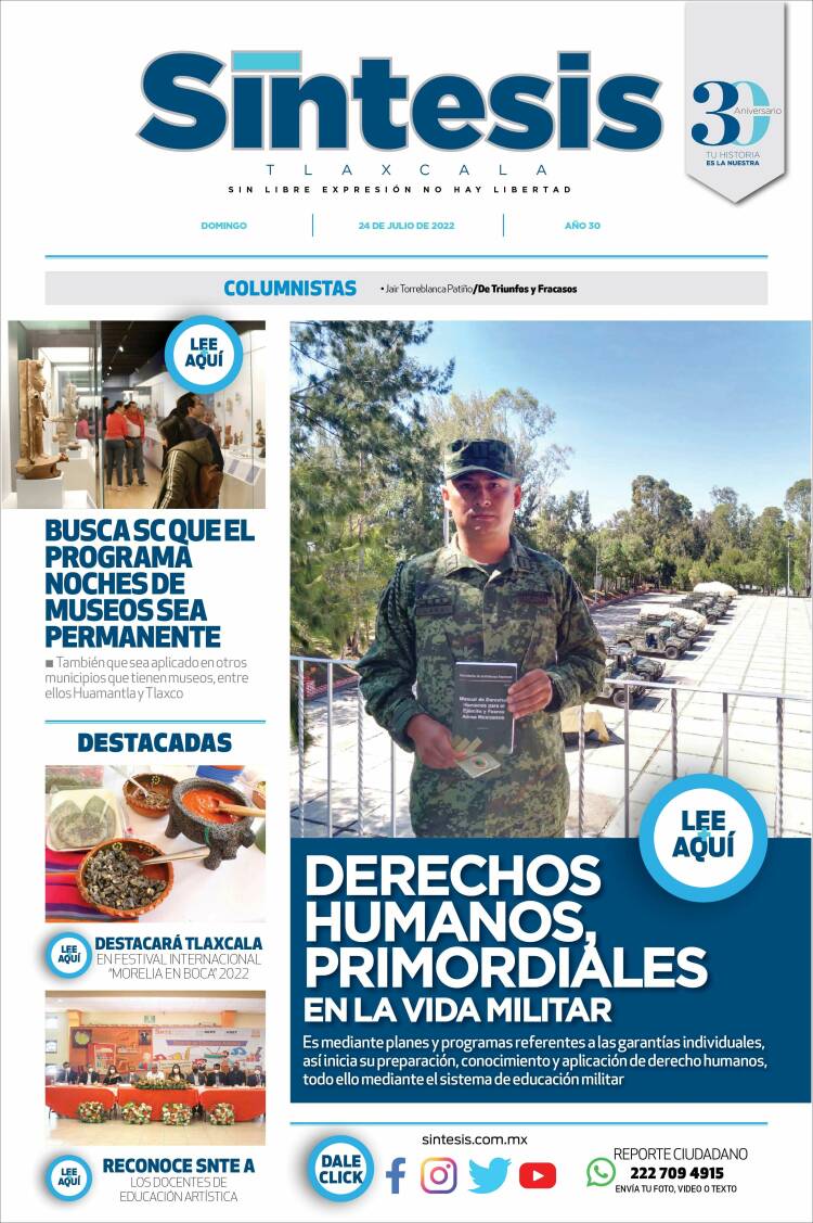 Portada de Síntesis de Tlaxcala (Mexico)